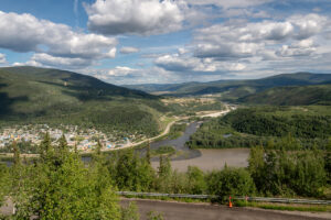 Top of the World Highway, scenery and geography, iconic drives, wilderness and wildlife, highways, transportation, hpw, Dawson City, Klondike River, Yukon River